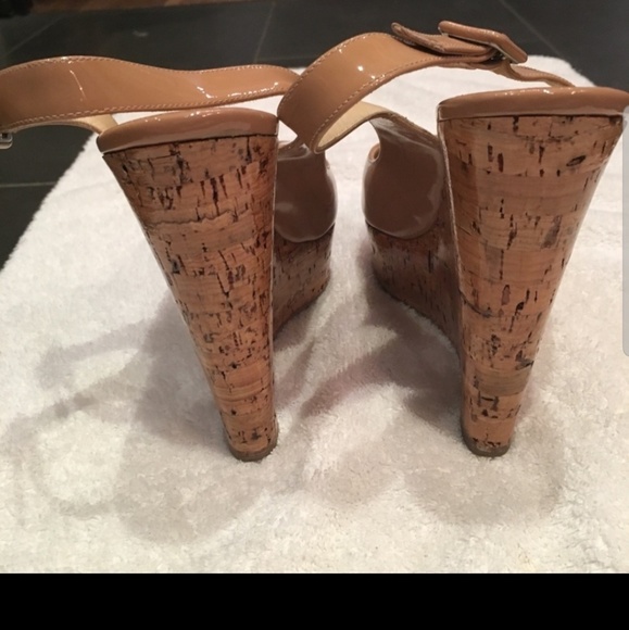 Christian Louboutin Nude Wedges US size 8-8.5 Fit - Picture 3 of 3